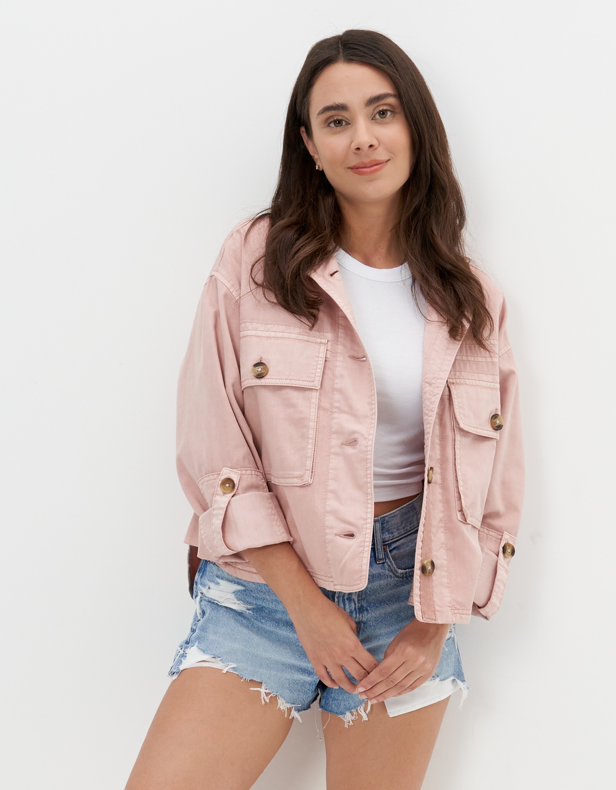 Shop AE Oversized Drapey Jacket online | American Eagle Outfitters Bahrain